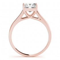 Diamond Princess Cut Solitaire Engagement Ring 14k Rose Gold (1.24ct)