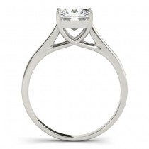 Diamond Princess Cut Solitaire Engagement Ring 14k White Gold (1.24ct)