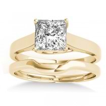 Solitaire Bridal Set 14k Yellow Gold