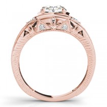 Vintage Victorian Diamond Engagement Ring 14k Rose Gold (0.57ct)