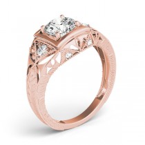 Vintage Victorian Diamond Engagement Ring 14k Rose Gold (0.57ct)
