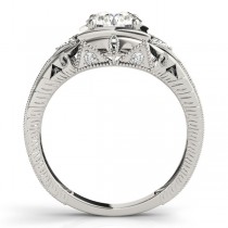 Vintage Victorian Diamond Engagement Ring 18k White Gold (0.57ct)