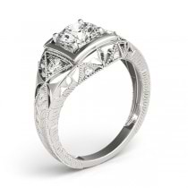 Vintage Victorian Diamond Engagement Ring Platinum (0.57ct)
