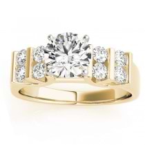 Diamond Chanel Set Antique Engagement Ring 14k Yellow Gold (0.48ct)
