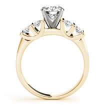 Diamond Chanel Set Antique Engagement Ring 14k Yellow Gold (0.48ct)