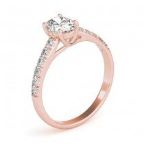 Oval Cut Diamond Engagement Ring 14K Rose Gold (0.61ct)