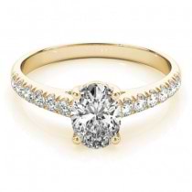 Oval Cut Diamond Engagement Ring 14K Yellow Gold (1.46ct)