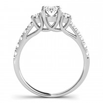 Oval Cut Diamond Engagement Ring 14k White Gold (1.40ct)