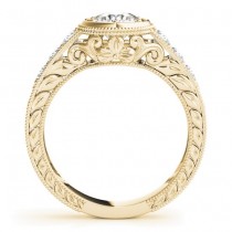 Diamond Antique Style Engagement Ring Setting 18K Yellow Gold (0.24ct)