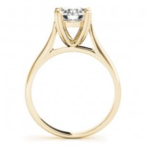 Solitaire Cathedral Prong-Set Engagement Ring Setting 14K Yellow Gold