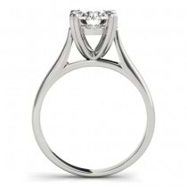 Solitaire Cathedral Prong-Set Engagement Ring Setting 18K White Gold