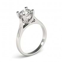 Solitaire Cathedral Prong-Set Engagement Ring Setting Palladium
