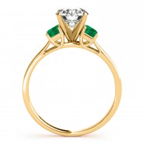 Trio Emerald Cut Trio Emerald Engagement Ring 18k Yellow Gold (0.30ct)