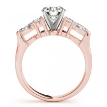 Diamond Marquise Accented Engagement Ring 14k Rose Gold 0.66ct