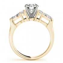 Diamond Marquise Accented Engagement Ring 14k Yellow Gold 0.66ct