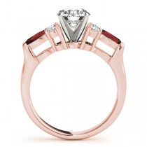 Garnet Marquise Accented Engagement Ring 14k Rose Gold .66ct