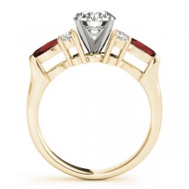 Garnet Marquise Accented Engagement Ring 18k Yellow Gold .66ct