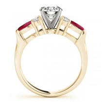 Ruby Marquise Accented Engagement Ring 14k Yellow Gold .66ct