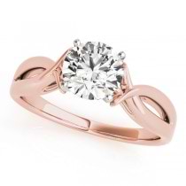 Solitaire Bypass Diamond Engagement Ring 14k Rose Gold (1.00ct)