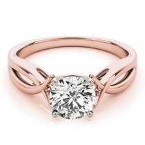 Solitaire Bypass Diamond Engagement Ring 14k Rose Gold (1.25ct)