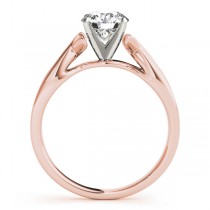 Solitaire Bypass Twisted Engagement Ring Setting 14k Rose Gold