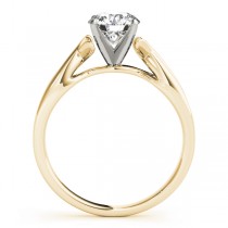 Solitaire Bypass Twisted Engagement Ring Setting 18k Yellow Gold