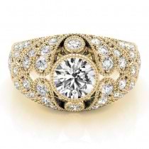 Diamond Antique Style Edwardian Engagement Ring 14K Yellow Gold (0.71ct)
