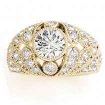 Diamond Antique Style Edwardian Engagement Ring 18K Yellow Gold (0.71ct)