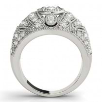 Diamond Antique Style Edwardian Engagement Ring Platinum (0.71ct)