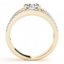 Round Diamond Split Shank Engagement Ring 18K Yellow Gold (0.69ct)