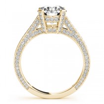 Diamond  Accented Engagement Ring 14k Yellow Gold (0.87ct)