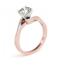 Diamond Bypass Engagement Ring 14k Rose Gold (0.09ct)