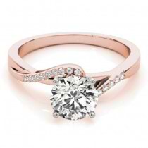 Diamond Bypass Engagement Ring 14k Rose Gold (0.09ct)