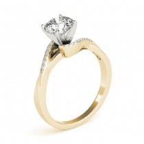 Diamond Bypass Engagement Ring 14k Yellow Gold (0.09ct)