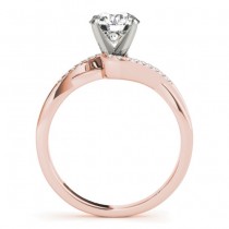 Diamond Bypass Engagement Ring 18k Rose Gold (0.09ct)