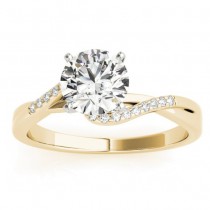 Diamond Bypass Engagement Ring 18k Yellow Gold (0.09ct)
