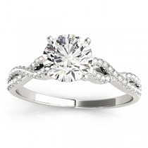 Diamond Twist Engagement Ring Setting Palladium (0.22ct)