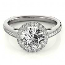 Diamond Halo Butterfly Engagement Ring Platinum (0.26ct)