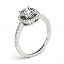 Diamond Accented Halo Engagement Ring Setting Palladium (0.33ct)