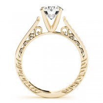 Diamond Antique Style Engagement Ring Setting 18k Yellow Gold (0.10ct)