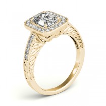Antique Emerald Cut Diamond Engagement Ring 14k Yellow Gold (1.80ct)