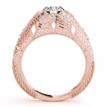 Art Nouveau Diamond Antique Engagement Ring 18k Rose Gold (0.90ct)