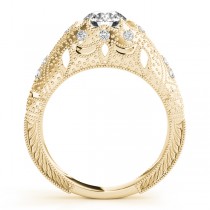Art Nouveau Diamond Antique Engagement Ring 18k Yellow Gold (0.90ct)