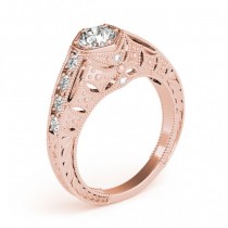 Diamond Antique Style Engagement Ring 14k Rose Gold (0.62ct)