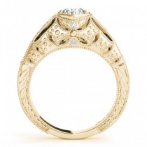 Diamond Antique Style Engagement Ring 14k Yellow Gold (0.62ct)