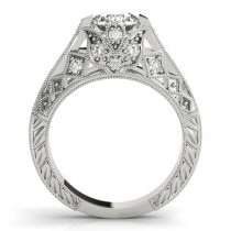 Diamond Antique Style Engagement Ring Setting Platinum (0.20ct)