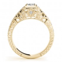 Diamond Antique Style Engagement Ring Setting 18K Yellow Gold (0.12ct)