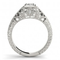 Diamond Antique Style Engagement Ring Setting Palladium (0.12ct)
