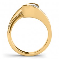 Diamond Tension Set Engagement Ring Setting 14K Yellow Gold (0.19ct)