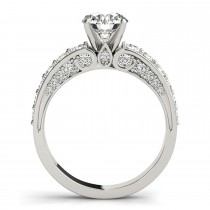 Multi Row Diamond Engagement Ring 14k White Gold (0.50ct)